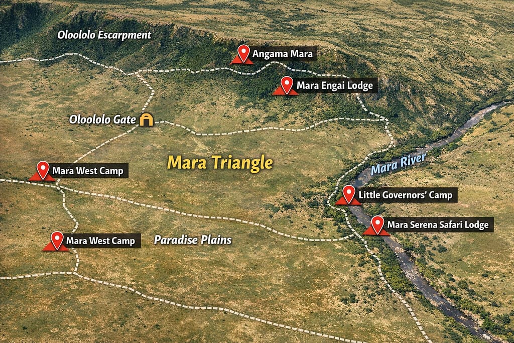 Mara Triangle Lodges Guide 2026 Best Places to Stay Map Mara Triangle Safaris
