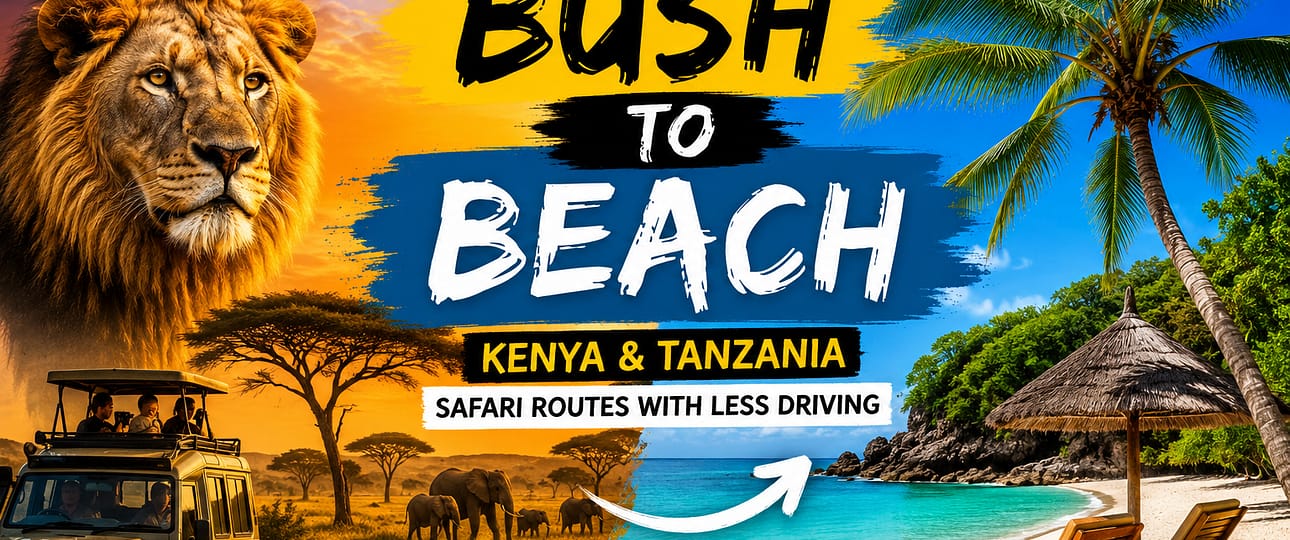 Best Kenya & Tanzania Bush-to-Beach Safari Routes With Less Driving (2026 Guide)-Mara Triangle Safaris