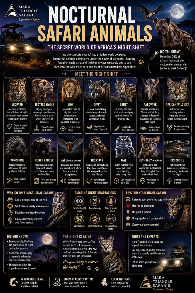 Nocturnal Safari Animals Africa’s Night Shift Mara Triangle Safaris