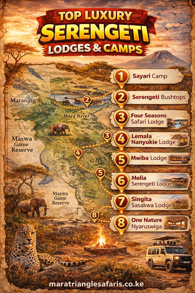 Luxury Serengeti Lodges & Camps (2026): Best Places to Stay for an Unforgettable Safari-Mara Triangle Safaris